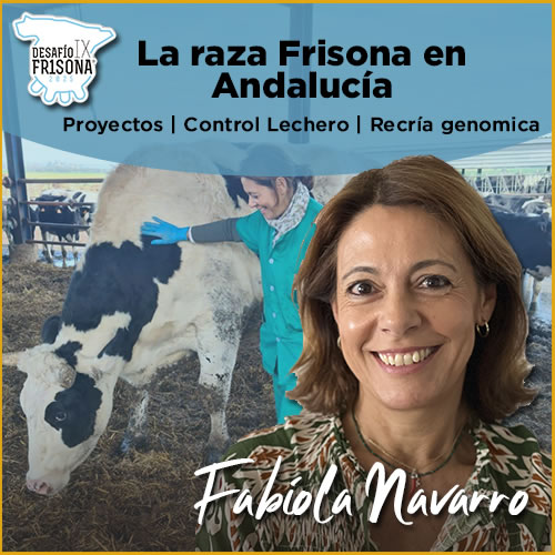 Fabiola Navarro, gerente de la asociación de las vacas raza Frisona en Andalucía AFA